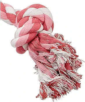 CORDE ROSE EN COTON 2 NŒUDS 15cm