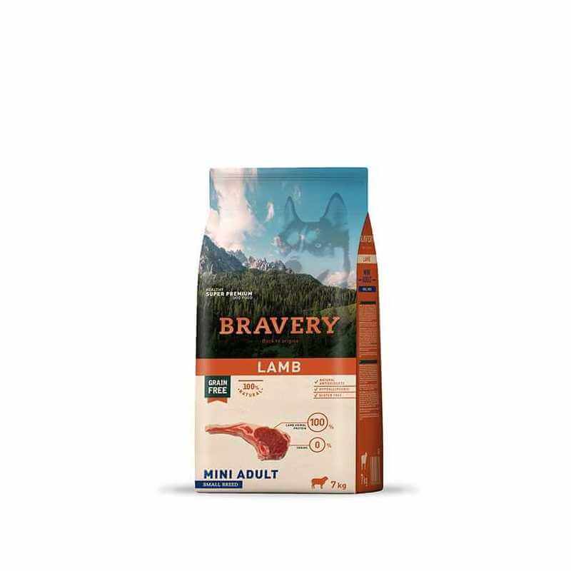 BRAVERY MINI ADULTE A L'AGNEAU SANS CEREALES 2KG