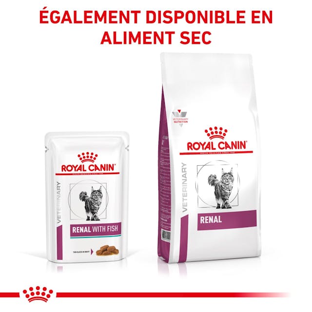 ROYAL CANIN VETERINARY RENAL EN SAUCE POISSON POUR CHAT 85 G