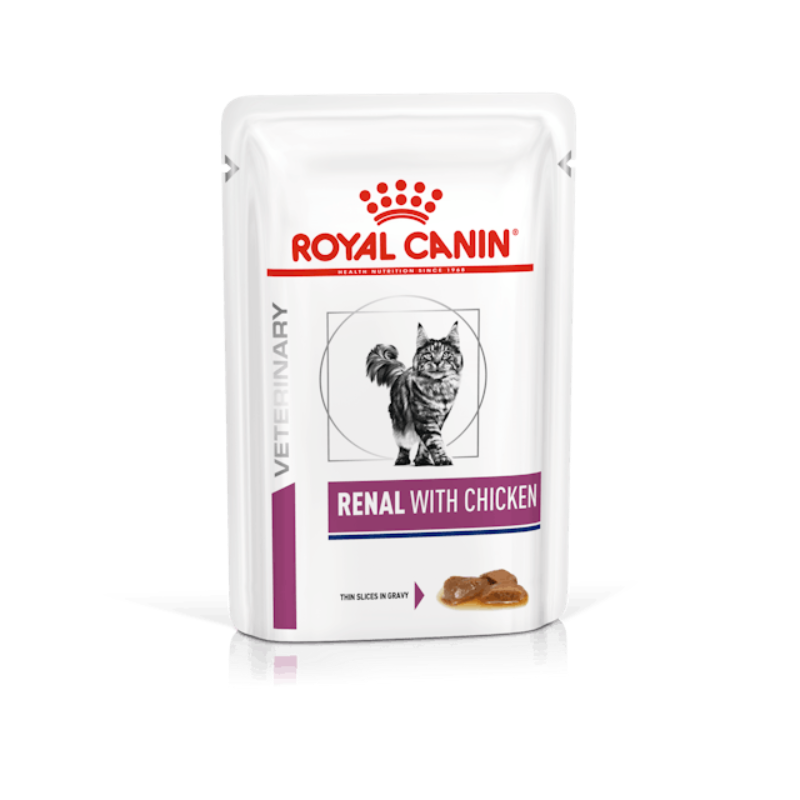 ROYAL CANIN VETERINARY RENAL EN SAUCE POULET POUR CHAT 85 G