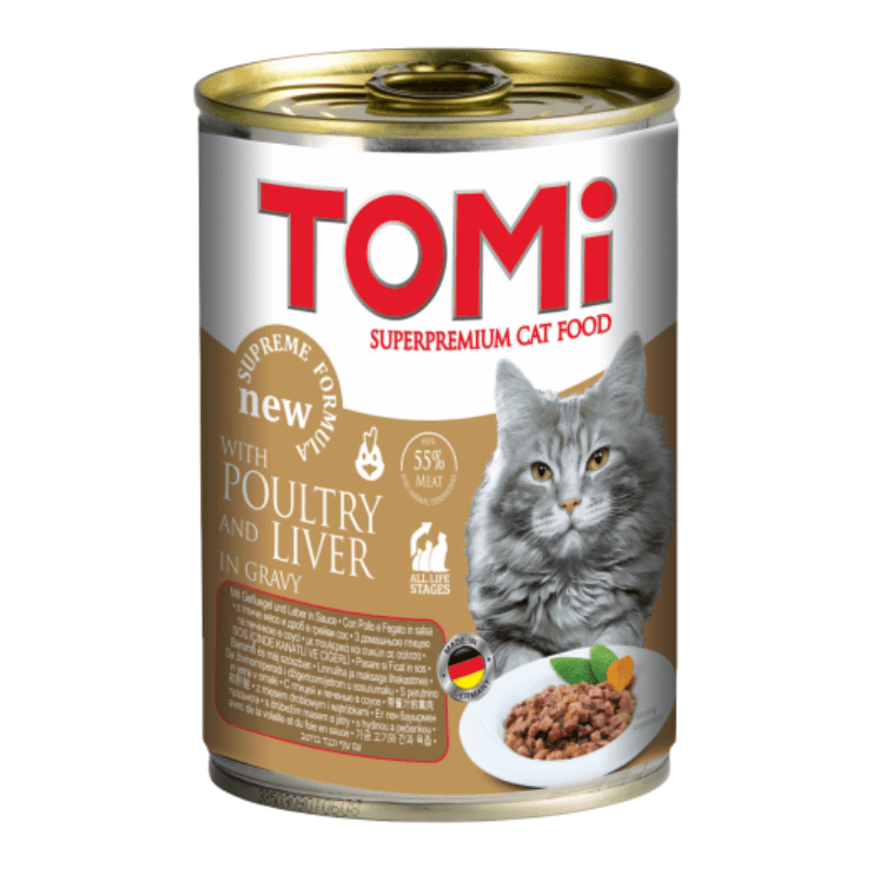 TOMI 400G BIDON POUR CHATS -VOLAILLE ET FOIE